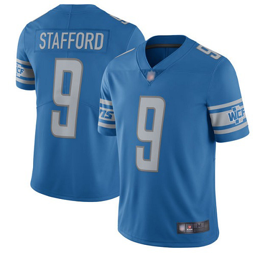 Detroit Lions Limited Blue Men Matthew Stafford Home Jersey NFL Football 9 Vapor Untouchable